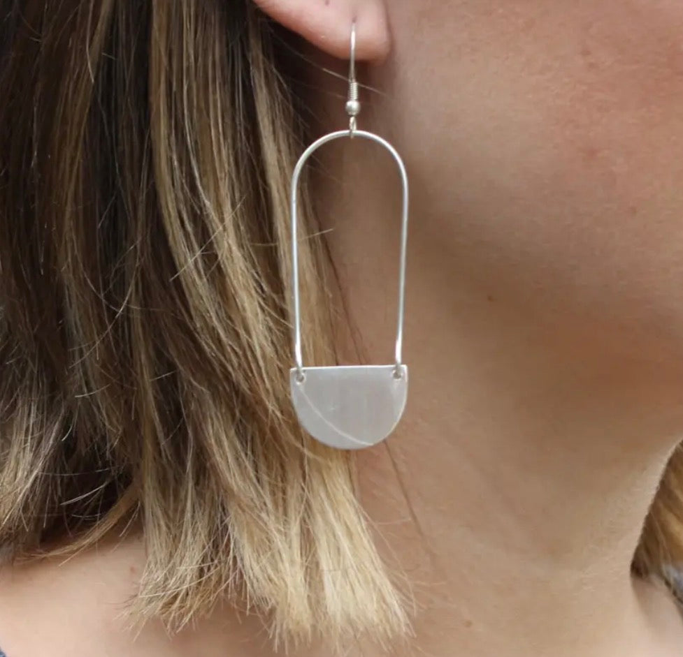 Half Moon Earrings (Silver)