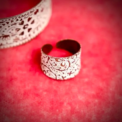 Peach Glow Copper Ring