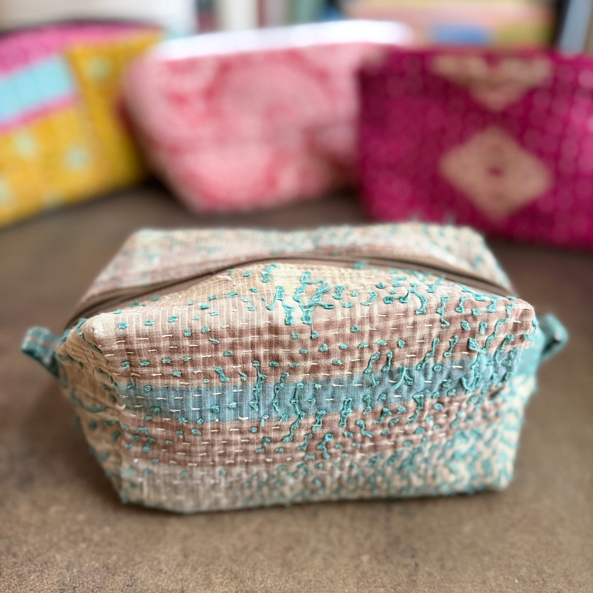 Vintage Kantha Box Bag