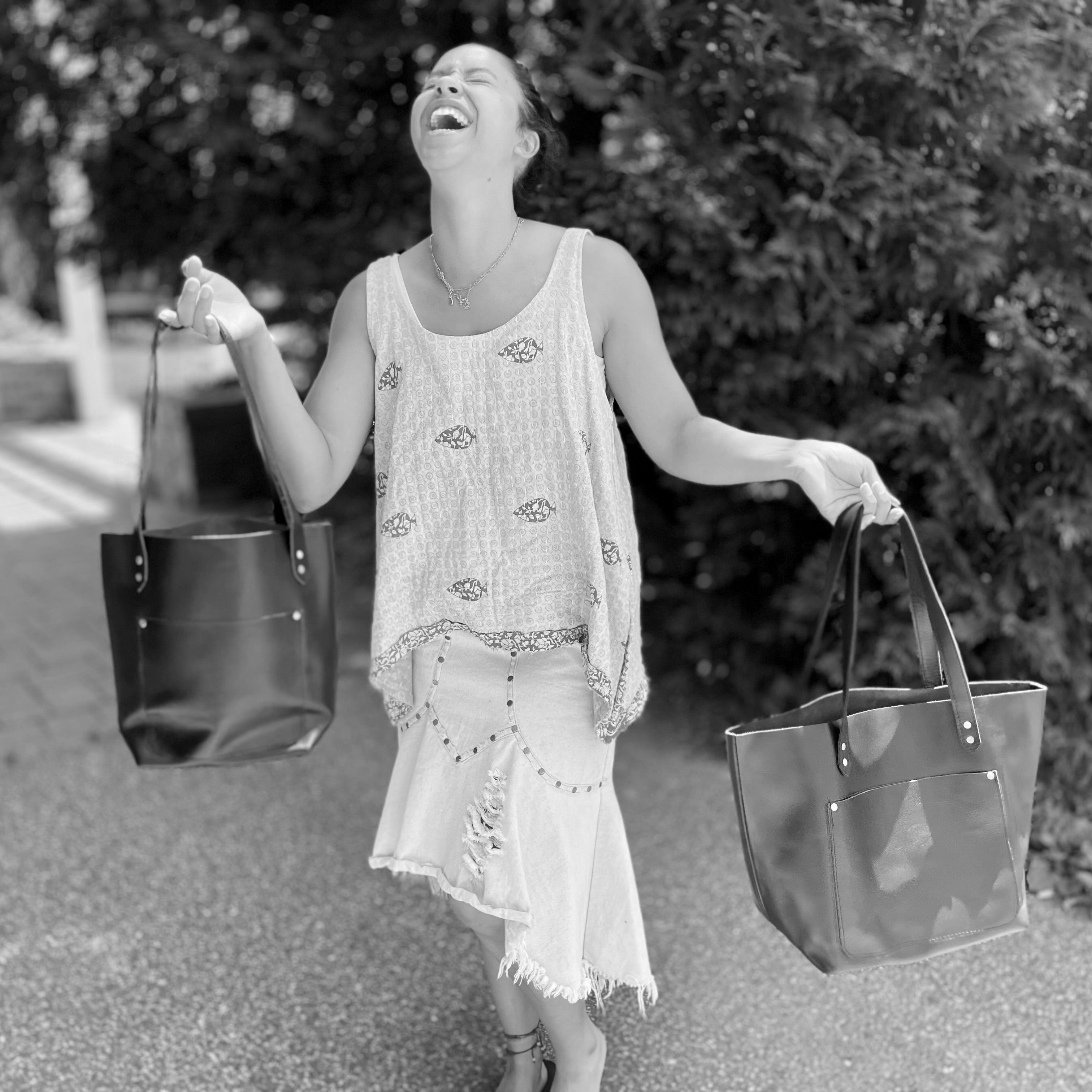 Leather Market Tote