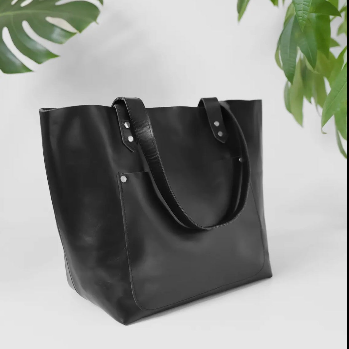 Leather Market Tote