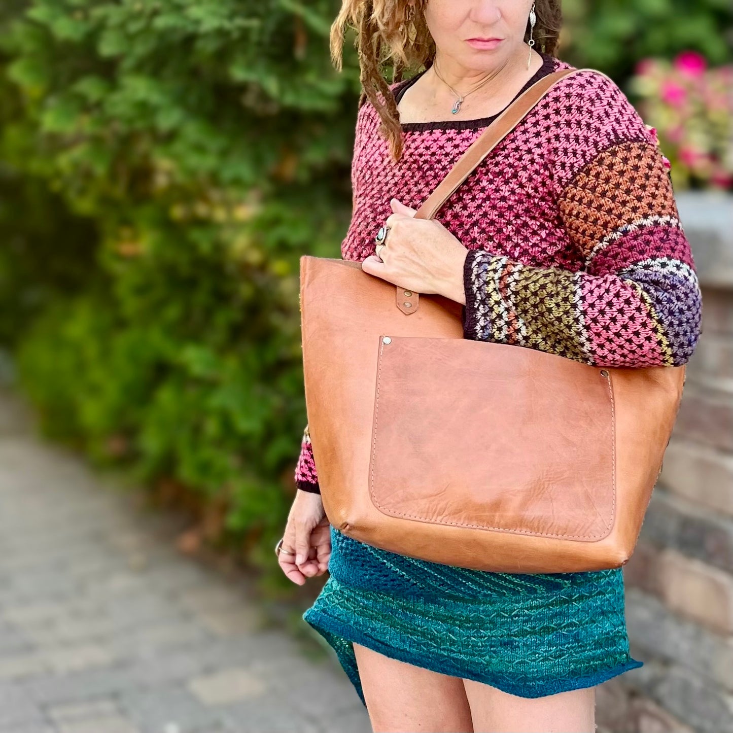 Leather Market Tote