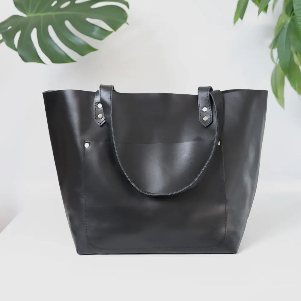 Leather Market Tote