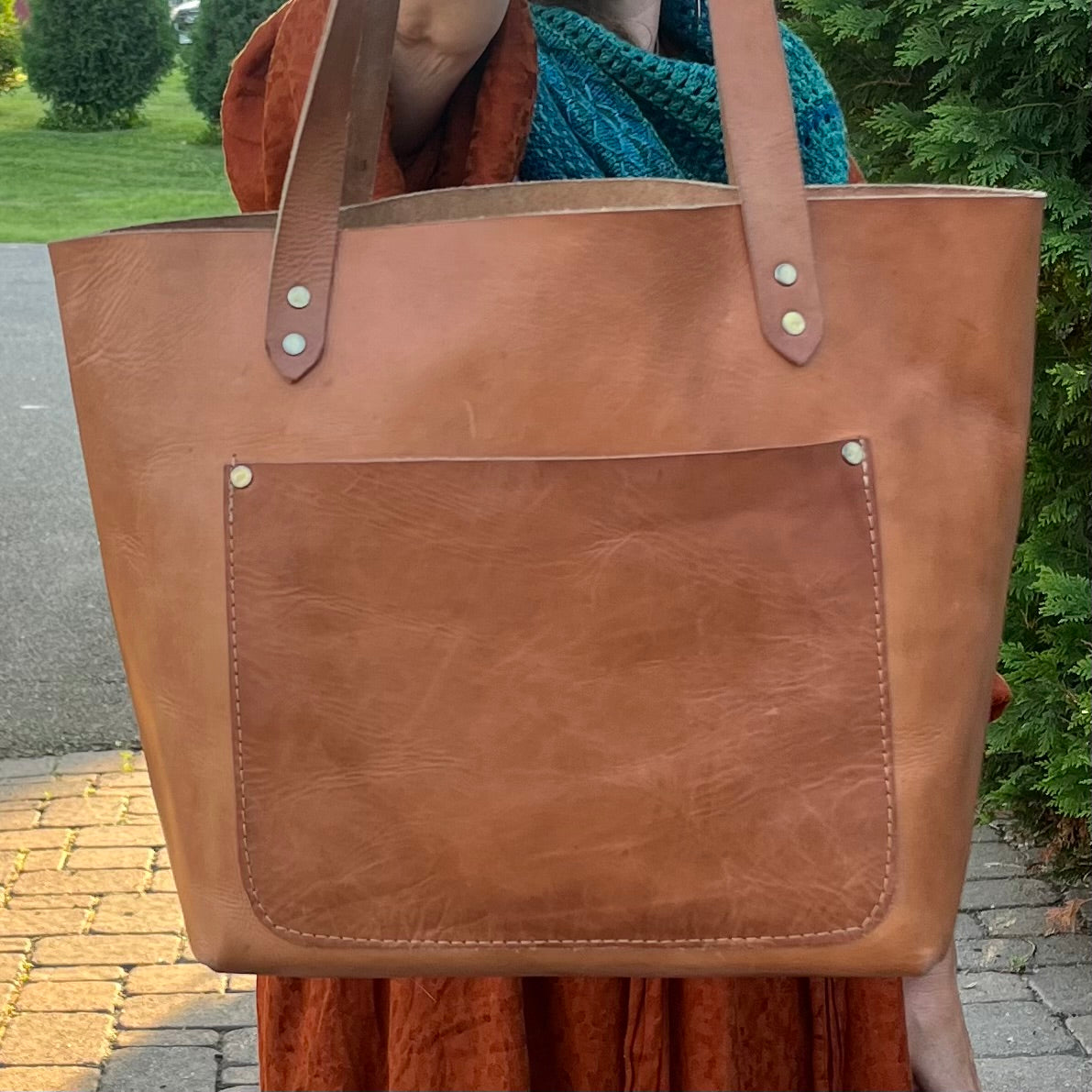 Leather Market Tote