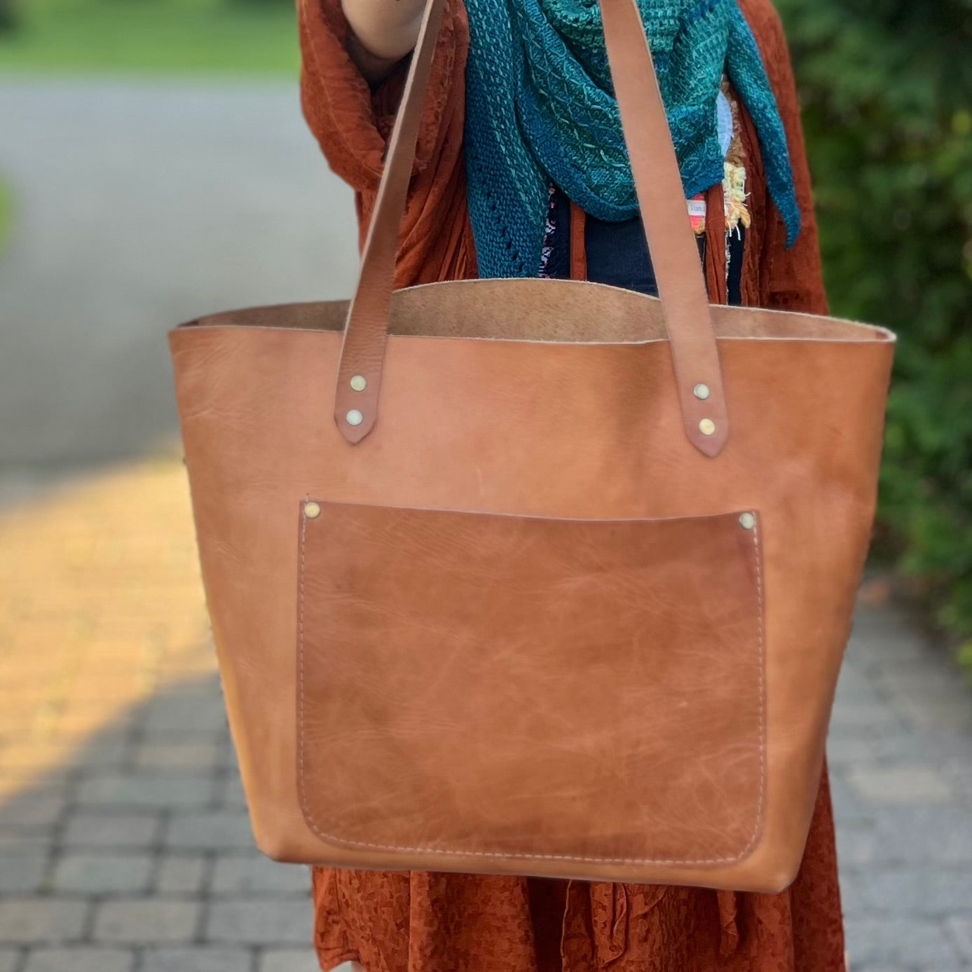 Leather Market Tote