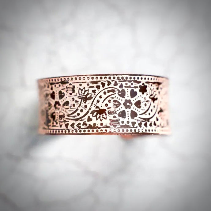 Peach Glow Copper Cuff