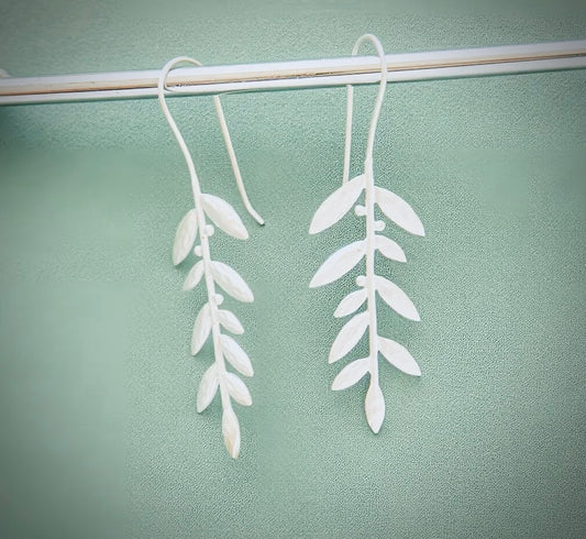 Leaves of Silver Earrings
