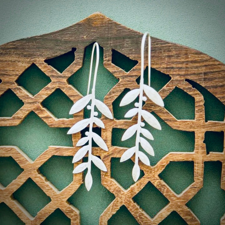 Leaves of Silver Earrings
