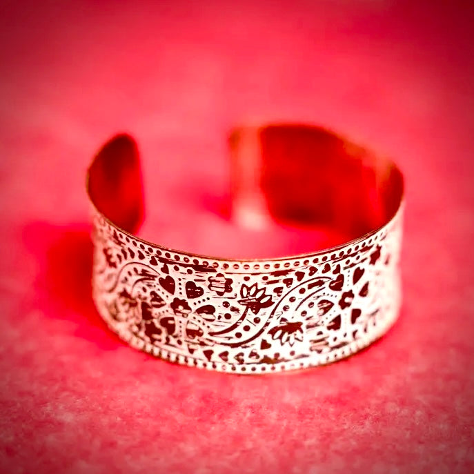 Peach Glow Copper Cuff