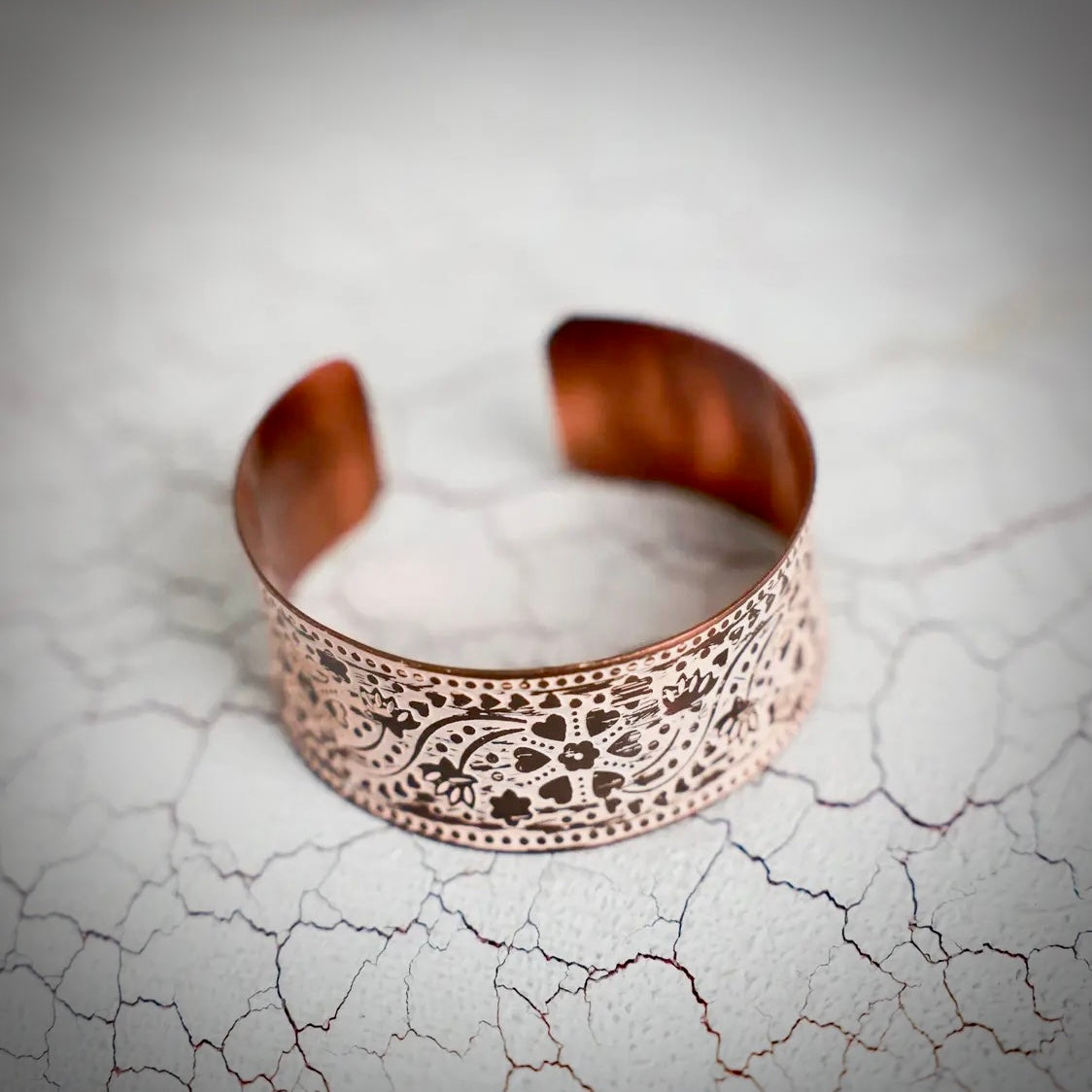 Peach Glow Copper Cuff