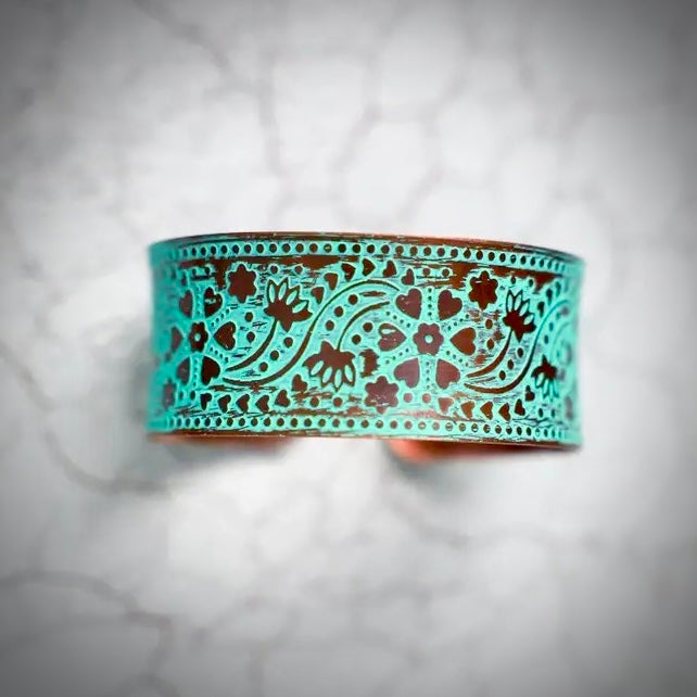 Turquoise and Copper Cuff