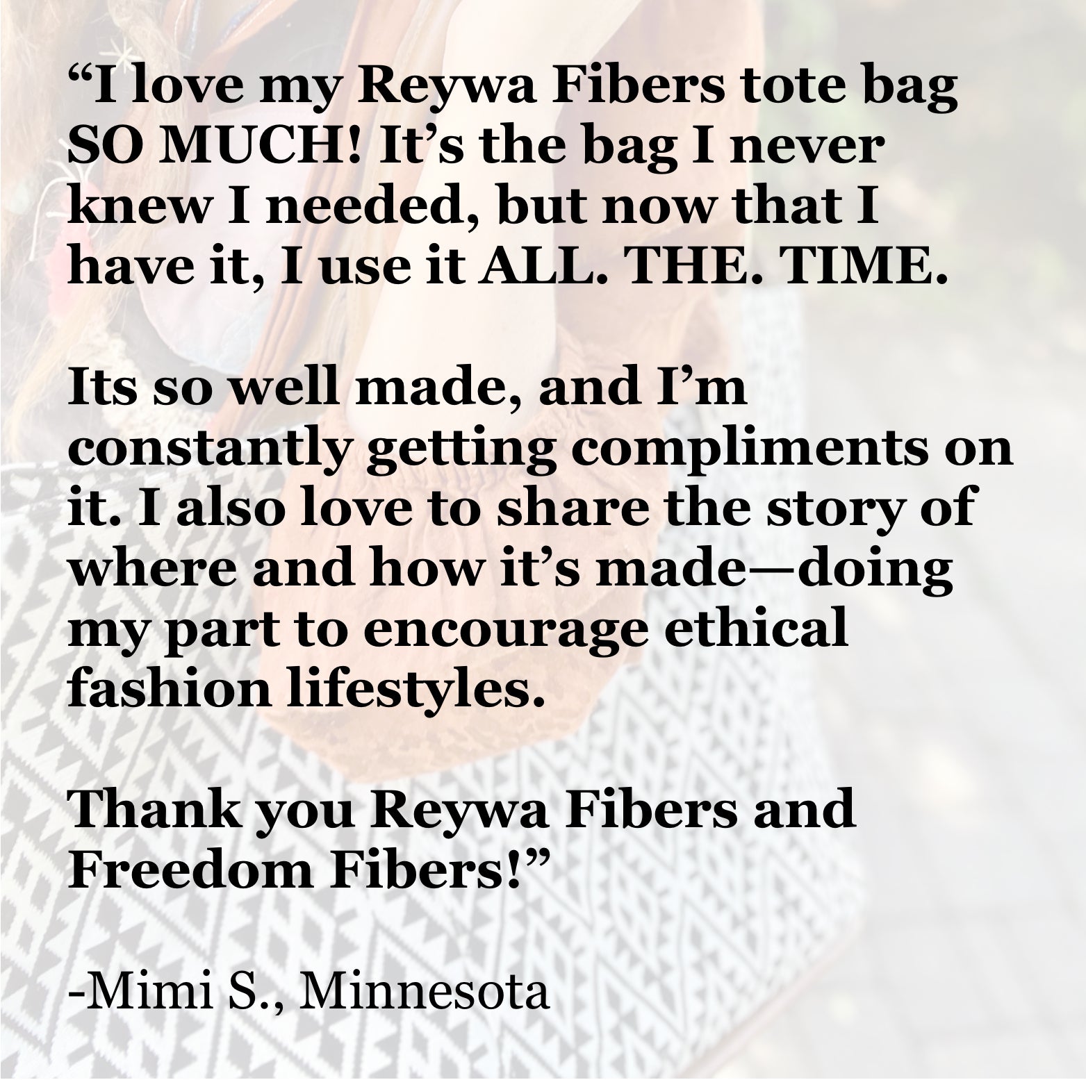 Reywa Fibers Large Bucket Tote